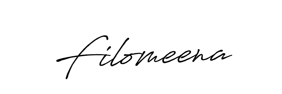 How to make Filomeena signature? Antro_Vectra_Bolder is a professional autograph style. Create handwritten signature for Filomeena name. Filomeena signature style 7 images and pictures png