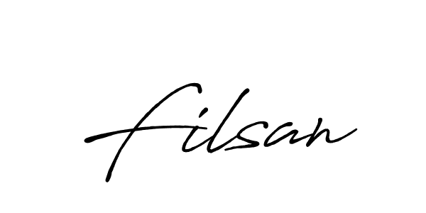 Filsan stylish signature style. Best Handwritten Sign (Antro_Vectra_Bolder) for my name. Handwritten Signature Collection Ideas for my name Filsan. Filsan signature style 7 images and pictures png