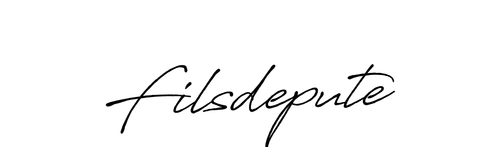 How to make Filsdepute name signature. Use Antro_Vectra_Bolder style for creating short signs online. This is the latest handwritten sign. Filsdepute signature style 7 images and pictures png