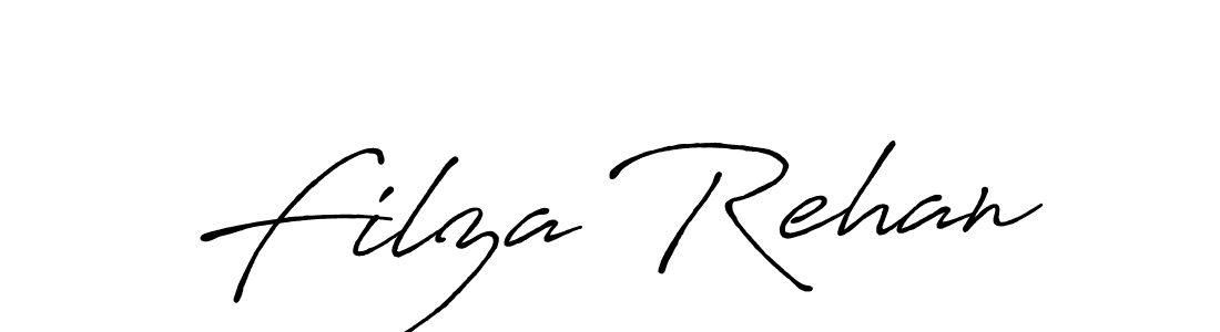 Design your own signature with our free online signature maker. With this signature software, you can create a handwritten (Antro_Vectra_Bolder) signature for name Filza Rehan. Filza Rehan signature style 7 images and pictures png