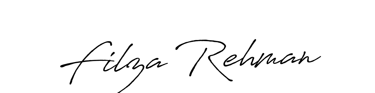 Filza Rehman stylish signature style. Best Handwritten Sign (Antro_Vectra_Bolder) for my name. Handwritten Signature Collection Ideas for my name Filza Rehman. Filza Rehman signature style 7 images and pictures png