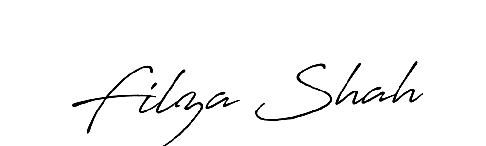Create a beautiful signature design for name Filza Shah. With this signature (Antro_Vectra_Bolder) fonts, you can make a handwritten signature for free. Filza Shah signature style 7 images and pictures png