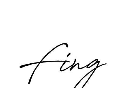 Fing stylish signature style. Best Handwritten Sign (Antro_Vectra_Bolder) for my name. Handwritten Signature Collection Ideas for my name Fing. Fing signature style 7 images and pictures png