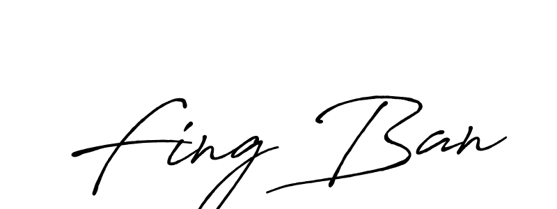 Use a signature maker to create a handwritten signature online. With this signature software, you can design (Antro_Vectra_Bolder) your own signature for name Fing Ban. Fing Ban signature style 7 images and pictures png