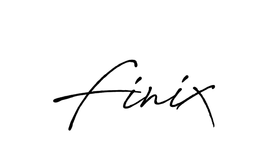 Finix stylish signature style. Best Handwritten Sign (Antro_Vectra_Bolder) for my name. Handwritten Signature Collection Ideas for my name Finix. Finix signature style 7 images and pictures png