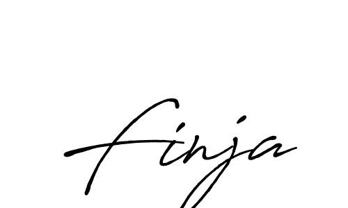 Make a beautiful signature design for name Finja. With this signature (Antro_Vectra_Bolder) style, you can create a handwritten signature for free. Finja signature style 7 images and pictures png