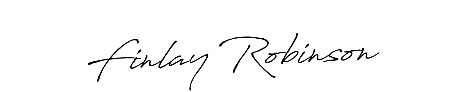 How to make Finlay Robinson name signature. Use Antro_Vectra_Bolder style for creating short signs online. This is the latest handwritten sign. Finlay Robinson signature style 7 images and pictures png