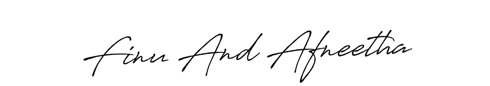 Also we have Finu And Afneetha name is the best signature style. Create professional handwritten signature collection using Antro_Vectra_Bolder autograph style. Finu And Afneetha signature style 7 images and pictures png