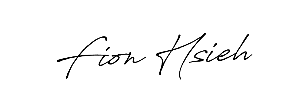 How to make Fion Hsieh name signature. Use Antro_Vectra_Bolder style for creating short signs online. This is the latest handwritten sign. Fion Hsieh signature style 7 images and pictures png