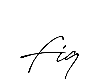 How to make Fiq  signature? Antro_Vectra_Bolder is a professional autograph style. Create handwritten signature for Fiq  name. Fiq  signature style 7 images and pictures png