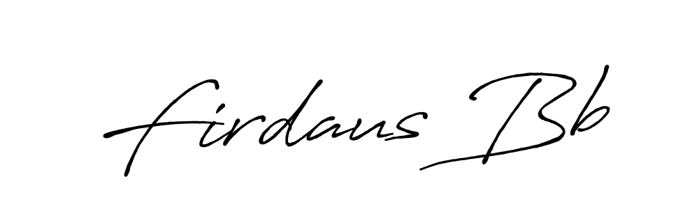 Firdaus Bb stylish signature style. Best Handwritten Sign (Antro_Vectra_Bolder) for my name. Handwritten Signature Collection Ideas for my name Firdaus Bb. Firdaus Bb signature style 7 images and pictures png