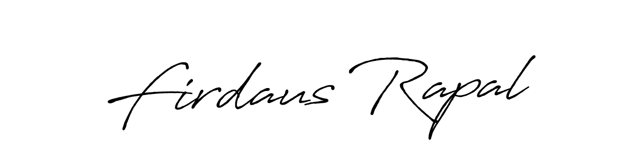 It looks lik you need a new signature style for name Firdaus Rapal. Design unique handwritten (Antro_Vectra_Bolder) signature with our free signature maker in just a few clicks. Firdaus Rapal signature style 7 images and pictures png