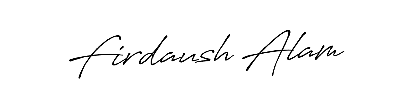 Make a beautiful signature design for name Firdaush Alam. With this signature (Antro_Vectra_Bolder) style, you can create a handwritten signature for free. Firdaush Alam signature style 7 images and pictures png