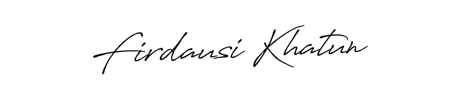 Use a signature maker to create a handwritten signature online. With this signature software, you can design (Antro_Vectra_Bolder) your own signature for name Firdausi Khatun. Firdausi Khatun signature style 7 images and pictures png