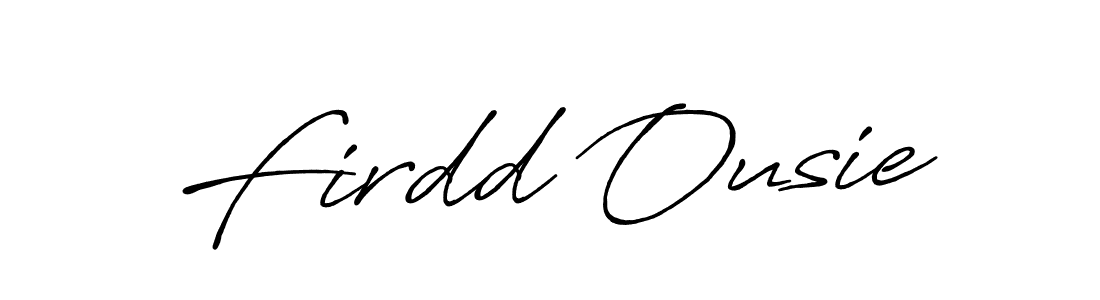 Also You can easily find your signature by using the search form. We will create Firdd Ousie name handwritten signature images for you free of cost using Antro_Vectra_Bolder sign style. Firdd Ousie signature style 7 images and pictures png