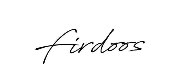 Firdoos stylish signature style. Best Handwritten Sign (Antro_Vectra_Bolder) for my name. Handwritten Signature Collection Ideas for my name Firdoos. Firdoos signature style 7 images and pictures png