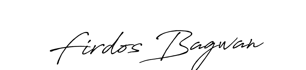 How to make Firdos Bagwan name signature. Use Antro_Vectra_Bolder style for creating short signs online. This is the latest handwritten sign. Firdos Bagwan signature style 7 images and pictures png