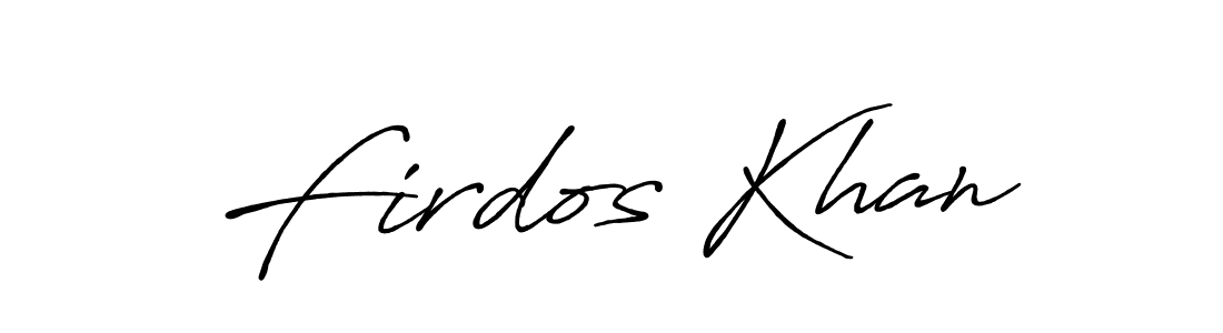 Firdos Khan stylish signature style. Best Handwritten Sign (Antro_Vectra_Bolder) for my name. Handwritten Signature Collection Ideas for my name Firdos Khan. Firdos Khan signature style 7 images and pictures png