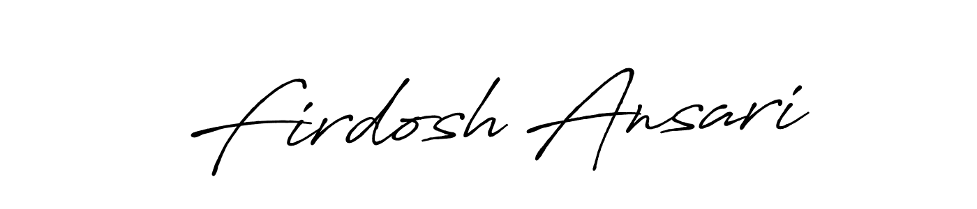 Make a beautiful signature design for name Firdosh Ansari. Use this online signature maker to create a handwritten signature for free. Firdosh Ansari signature style 7 images and pictures png
