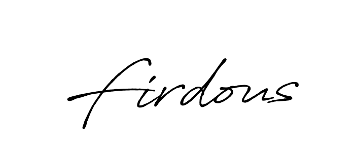 Firdous stylish signature style. Best Handwritten Sign (Antro_Vectra_Bolder) for my name. Handwritten Signature Collection Ideas for my name Firdous. Firdous signature style 7 images and pictures png