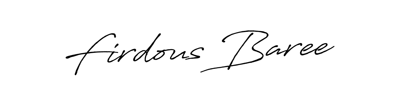 The best way (Antro_Vectra_Bolder) to make a short signature is to pick only two or three words in your name. The name Firdous Baree include a total of six letters. For converting this name. Firdous Baree signature style 7 images and pictures png