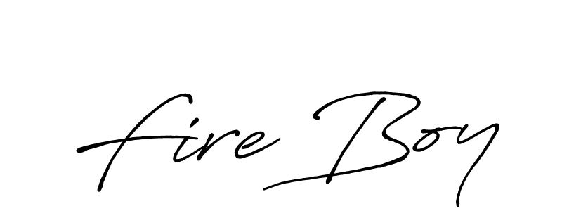 Design your own signature with our free online signature maker. With this signature software, you can create a handwritten (Antro_Vectra_Bolder) signature for name Fire Boy. Fire Boy signature style 7 images and pictures png