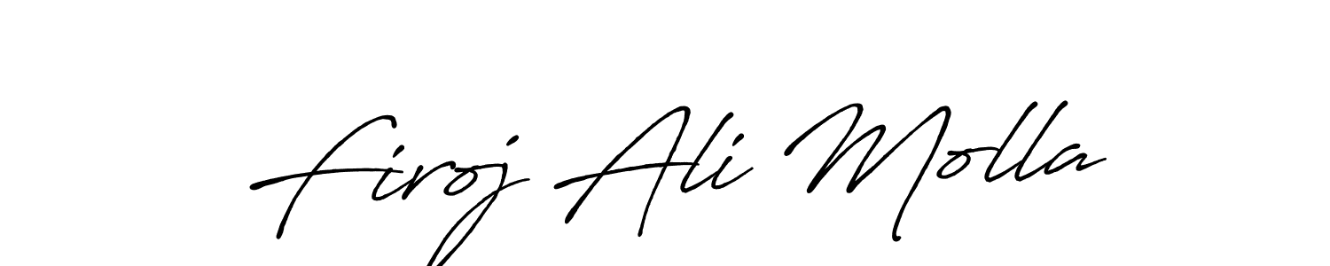 Also we have Firoj Ali Molla name is the best signature style. Create professional handwritten signature collection using Antro_Vectra_Bolder autograph style. Firoj Ali Molla signature style 7 images and pictures png