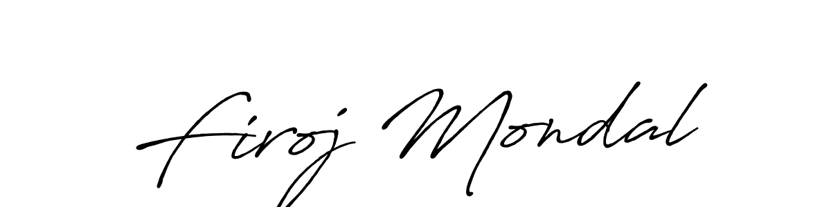 How to Draw Firoj Mondal signature style? Antro_Vectra_Bolder is a latest design signature styles for name Firoj Mondal. Firoj Mondal signature style 7 images and pictures png
