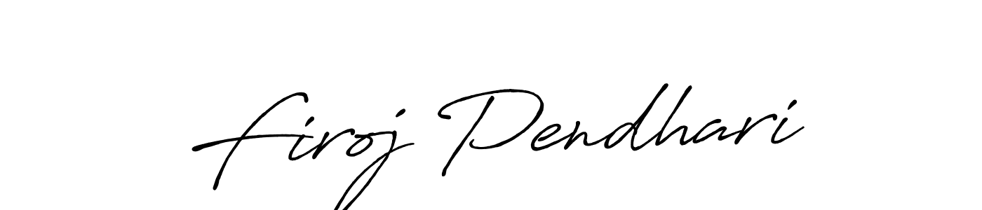 Similarly Antro_Vectra_Bolder is the best handwritten signature design. Signature creator online .You can use it as an online autograph creator for name Firoj Pendhari. Firoj Pendhari signature style 7 images and pictures png