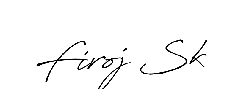How to make Firoj Sk signature? Antro_Vectra_Bolder is a professional autograph style. Create handwritten signature for Firoj Sk name. Firoj Sk signature style 7 images and pictures png