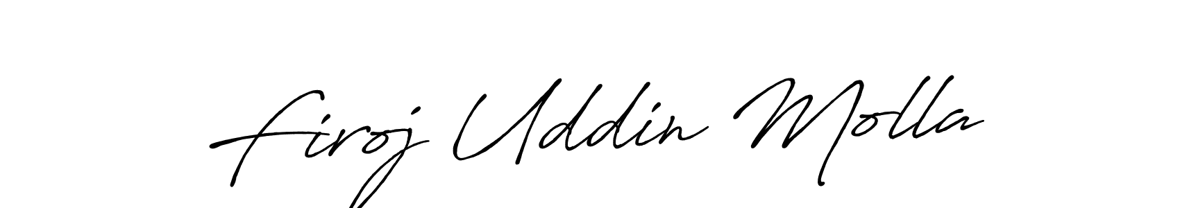 Antro_Vectra_Bolder is a professional signature style that is perfect for those who want to add a touch of class to their signature. It is also a great choice for those who want to make their signature more unique. Get Firoj Uddin Molla name to fancy signature for free. Firoj Uddin Molla signature style 7 images and pictures png