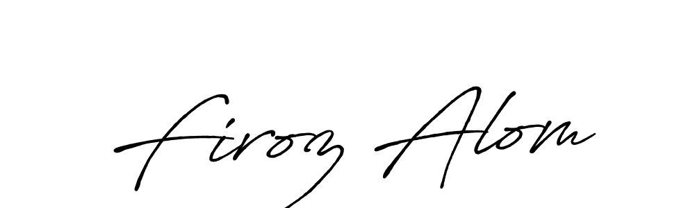 Make a beautiful signature design for name Firoz Alom. With this signature (Antro_Vectra_Bolder) style, you can create a handwritten signature for free. Firoz Alom signature style 7 images and pictures png