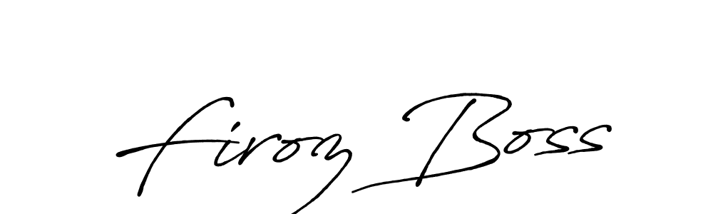 Design your own signature with our free online signature maker. With this signature software, you can create a handwritten (Antro_Vectra_Bolder) signature for name Firoz Boss. Firoz Boss signature style 7 images and pictures png