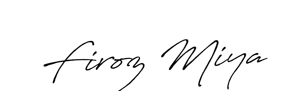 Also we have Firoz Miya name is the best signature style. Create professional handwritten signature collection using Antro_Vectra_Bolder autograph style. Firoz Miya signature style 7 images and pictures png