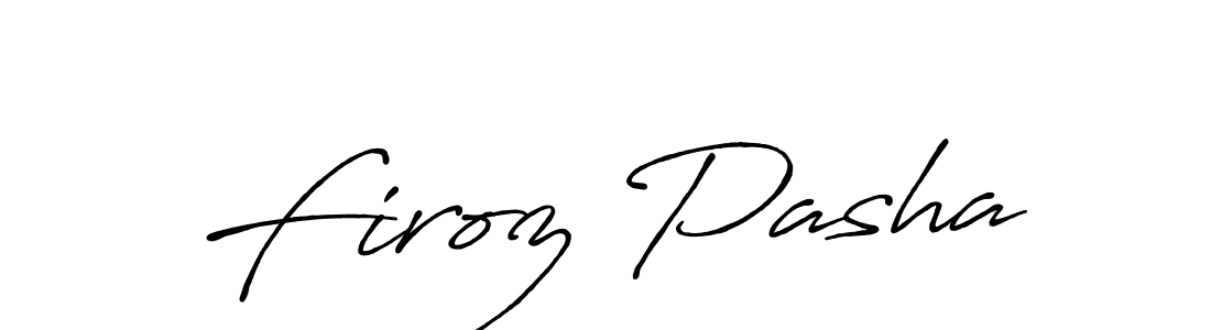 Create a beautiful signature design for name Firoz Pasha. With this signature (Antro_Vectra_Bolder) fonts, you can make a handwritten signature for free. Firoz Pasha signature style 7 images and pictures png