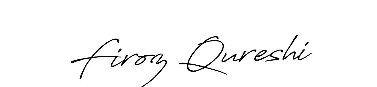 Use a signature maker to create a handwritten signature online. With this signature software, you can design (Antro_Vectra_Bolder) your own signature for name Firoz Qureshi. Firoz Qureshi signature style 7 images and pictures png