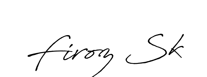 Firoz Sk stylish signature style. Best Handwritten Sign (Antro_Vectra_Bolder) for my name. Handwritten Signature Collection Ideas for my name Firoz Sk. Firoz Sk signature style 7 images and pictures png