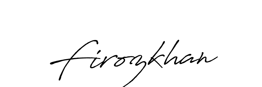 How to make Firozkhan signature? Antro_Vectra_Bolder is a professional autograph style. Create handwritten signature for Firozkhan name. Firozkhan signature style 7 images and pictures png