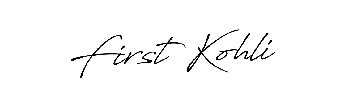 See photos of First Kohli official signature by Spectra . Check more albums & portfolios. Read reviews & check more about Antro_Vectra_Bolder font. First Kohli signature style 7 images and pictures png