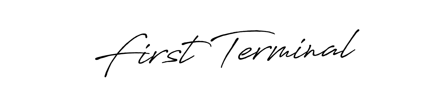 How to make First Terminal signature? Antro_Vectra_Bolder is a professional autograph style. Create handwritten signature for First Terminal name. First Terminal signature style 7 images and pictures png
