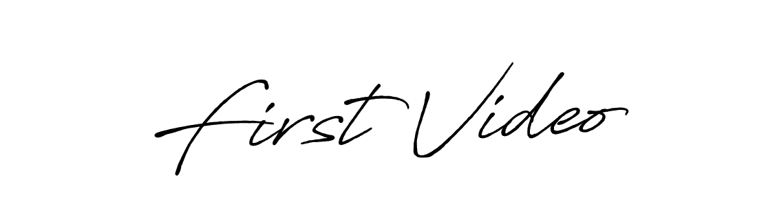 Check out images of Autograph of First Video name. Actor First Video Signature Style. Antro_Vectra_Bolder is a professional sign style online. First Video signature style 7 images and pictures png