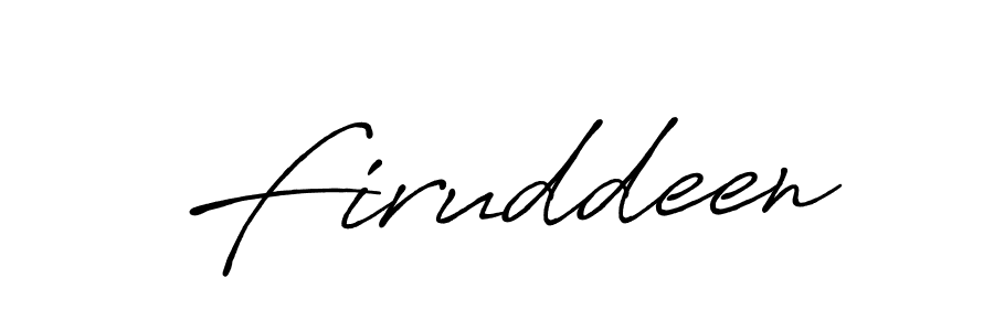 Create a beautiful signature design for name Firuddeen. With this signature (Antro_Vectra_Bolder) fonts, you can make a handwritten signature for free. Firuddeen signature style 7 images and pictures png