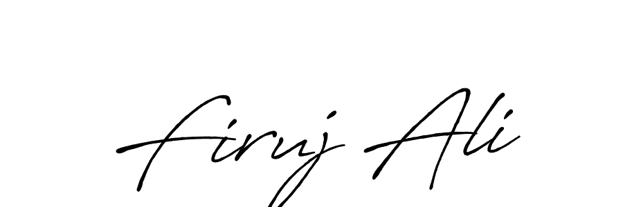 Make a beautiful signature design for name Firuj Ali. With this signature (Antro_Vectra_Bolder) style, you can create a handwritten signature for free. Firuj Ali signature style 7 images and pictures png