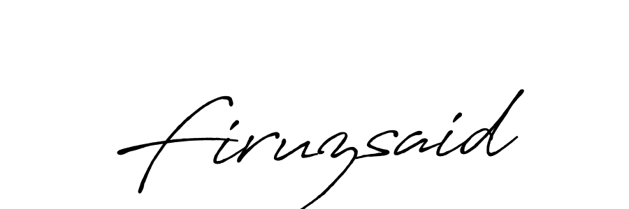 Once you've used our free online signature maker to create your best signature Antro_Vectra_Bolder style, it's time to enjoy all of the benefits that Firuzsaid name signing documents. Firuzsaid signature style 7 images and pictures png