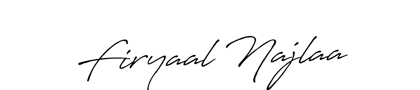 It looks lik you need a new signature style for name Firyaal Najlaa. Design unique handwritten (Antro_Vectra_Bolder) signature with our free signature maker in just a few clicks. Firyaal Najlaa signature style 7 images and pictures png