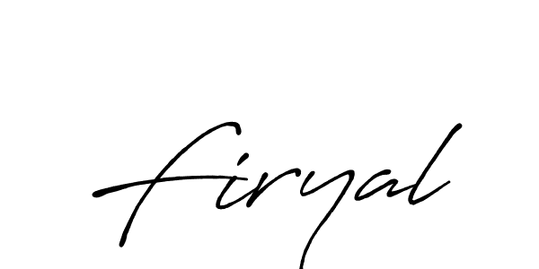 Use a signature maker to create a handwritten signature online. With this signature software, you can design (Antro_Vectra_Bolder) your own signature for name Firyal. Firyal signature style 7 images and pictures png