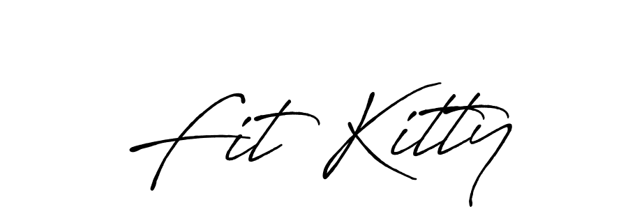 Similarly Antro_Vectra_Bolder is the best handwritten signature design. Signature creator online .You can use it as an online autograph creator for name Fit Kitty. Fit Kitty signature style 7 images and pictures png