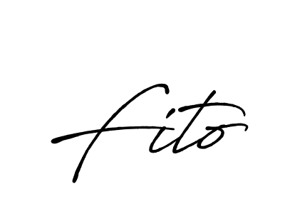 Design your own signature with our free online signature maker. With this signature software, you can create a handwritten (Antro_Vectra_Bolder) signature for name Fito. Fito signature style 7 images and pictures png