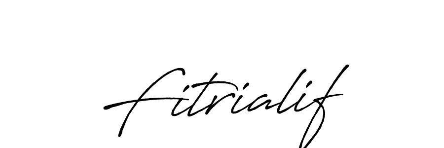 Make a beautiful signature design for name Fitrialif. With this signature (Antro_Vectra_Bolder) style, you can create a handwritten signature for free. Fitrialif signature style 7 images and pictures png