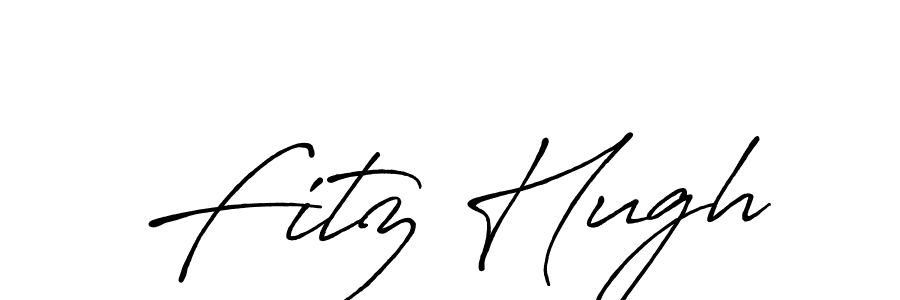 Fitz Hugh stylish signature style. Best Handwritten Sign (Antro_Vectra_Bolder) for my name. Handwritten Signature Collection Ideas for my name Fitz Hugh. Fitz Hugh signature style 7 images and pictures png